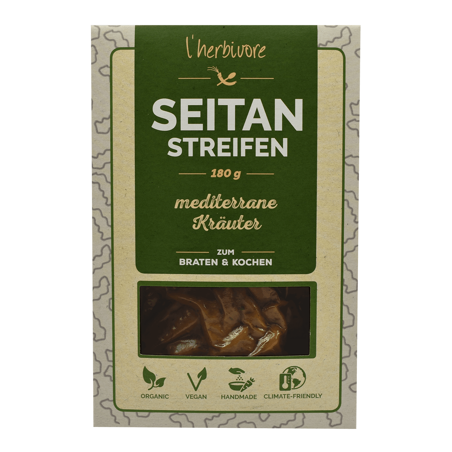 Seitan Strips Mediterranean Herbs, Organic, 180g