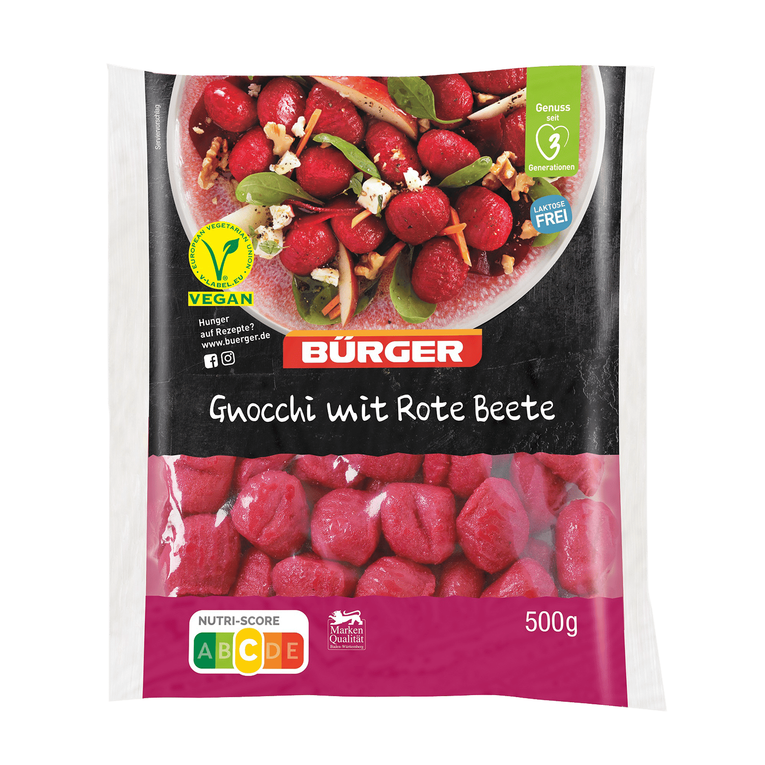 Gnocchi With Beetroot, 500g