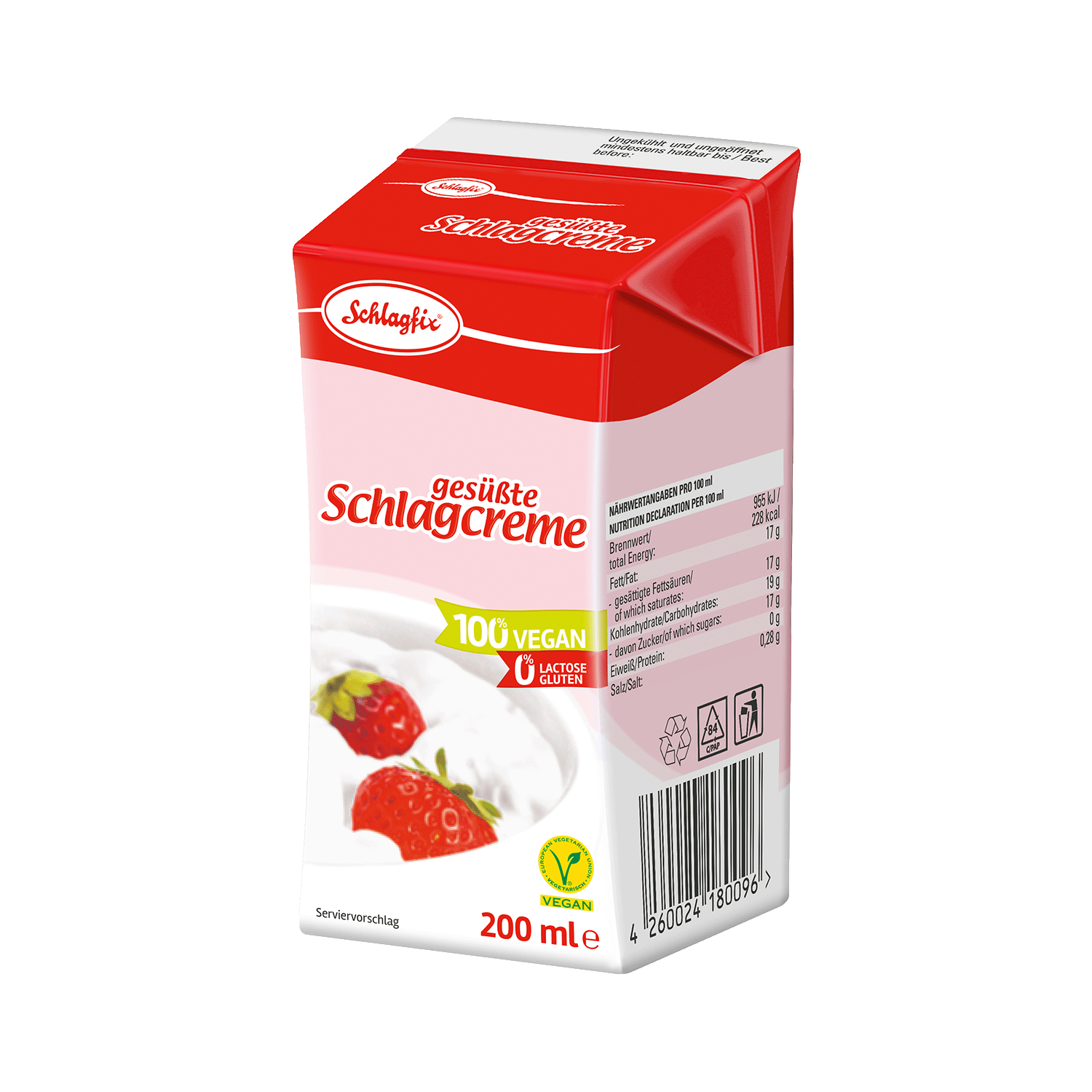Sweetened Whipping Froth As Tetrapack, 200ml