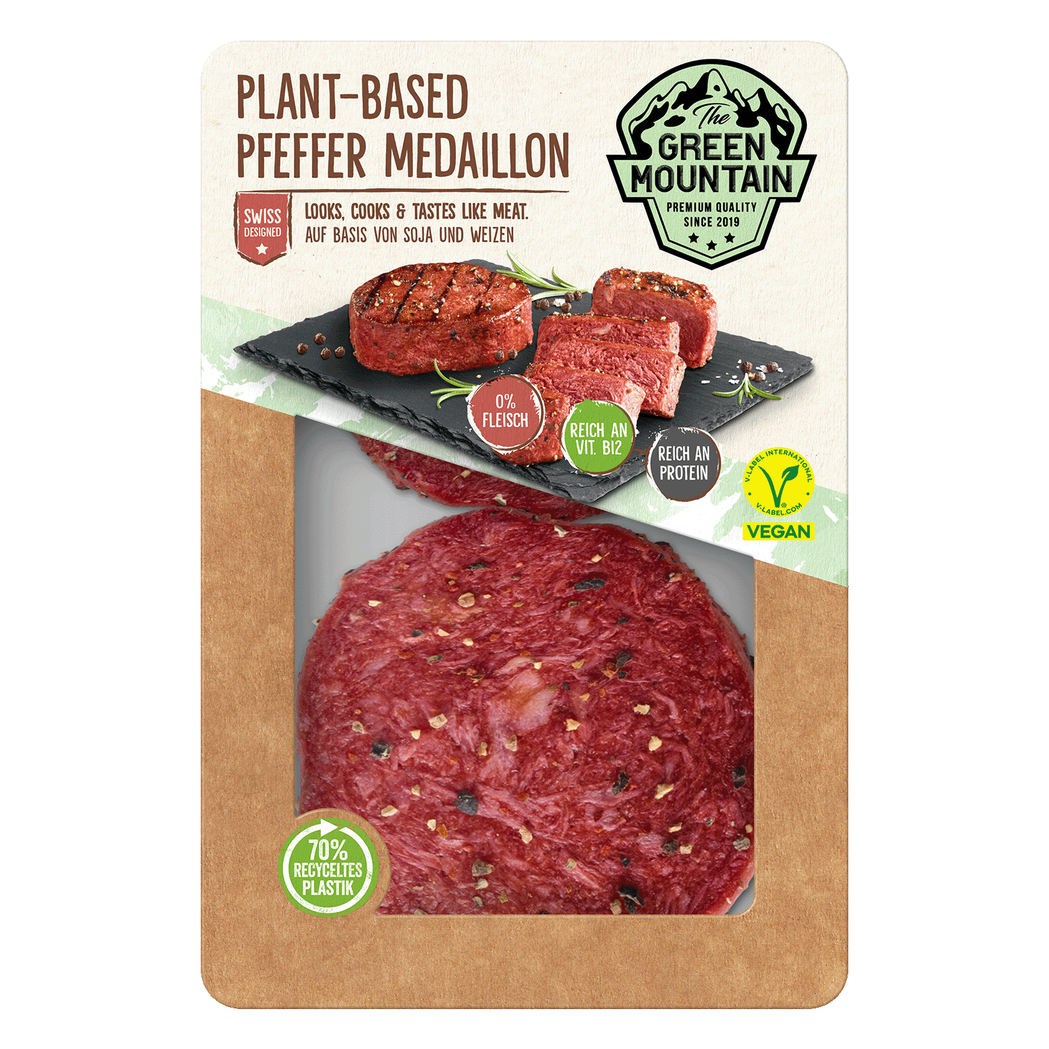 Veganes Plant-Based Pfeffer Medaillon, 210g