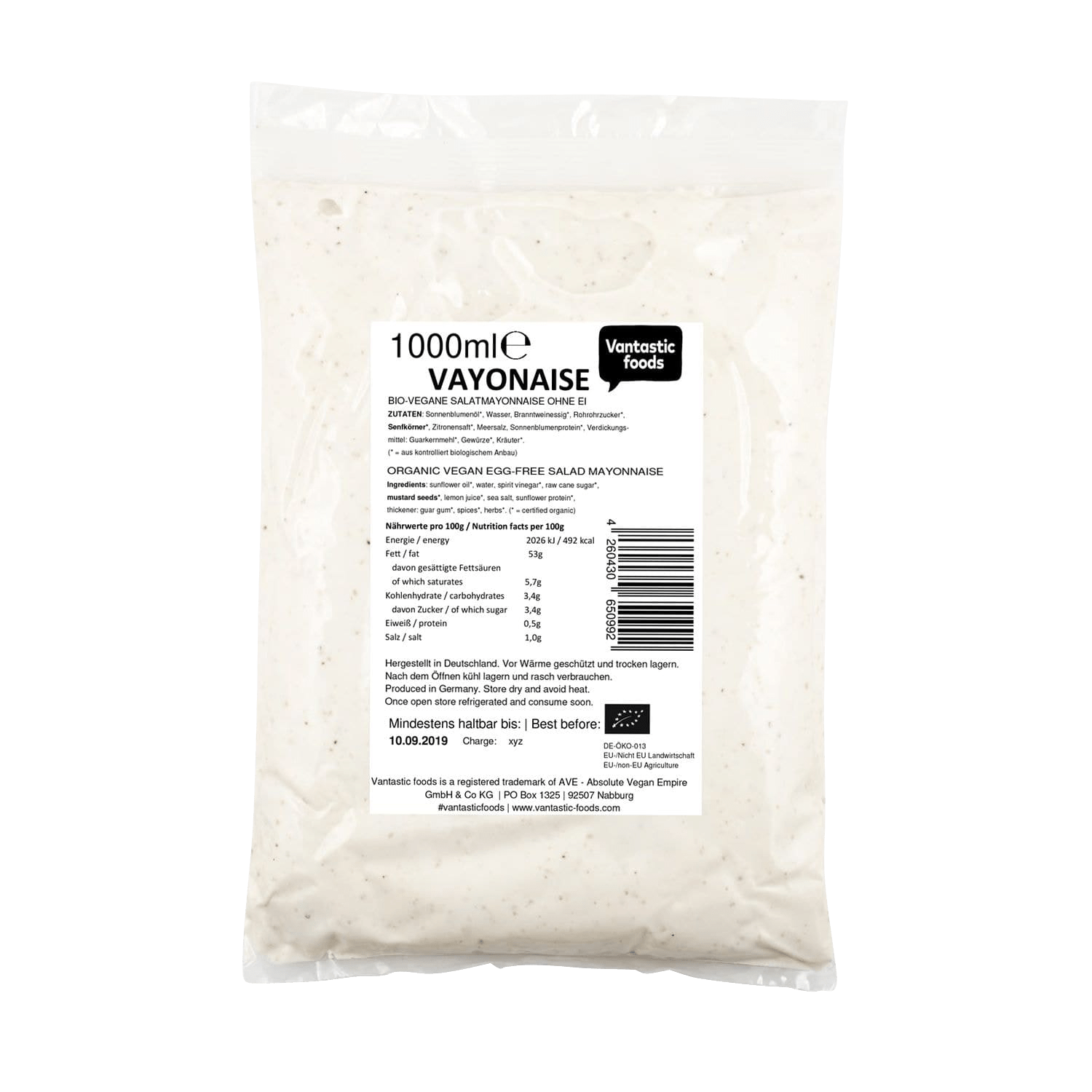 Vayonaise Gastro Pack, Organic, 1000ml
