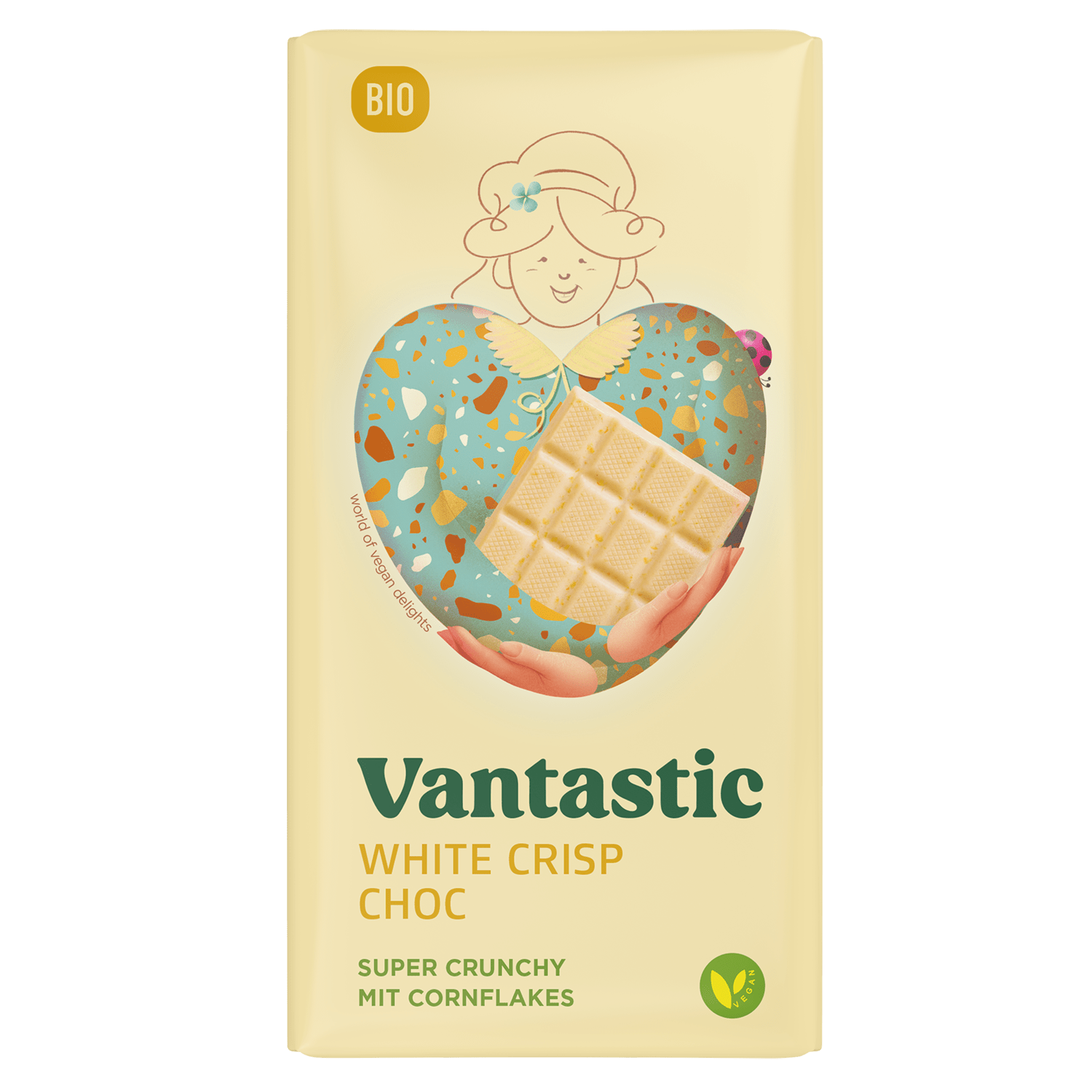 White Crisp Choc, Organic, 90g