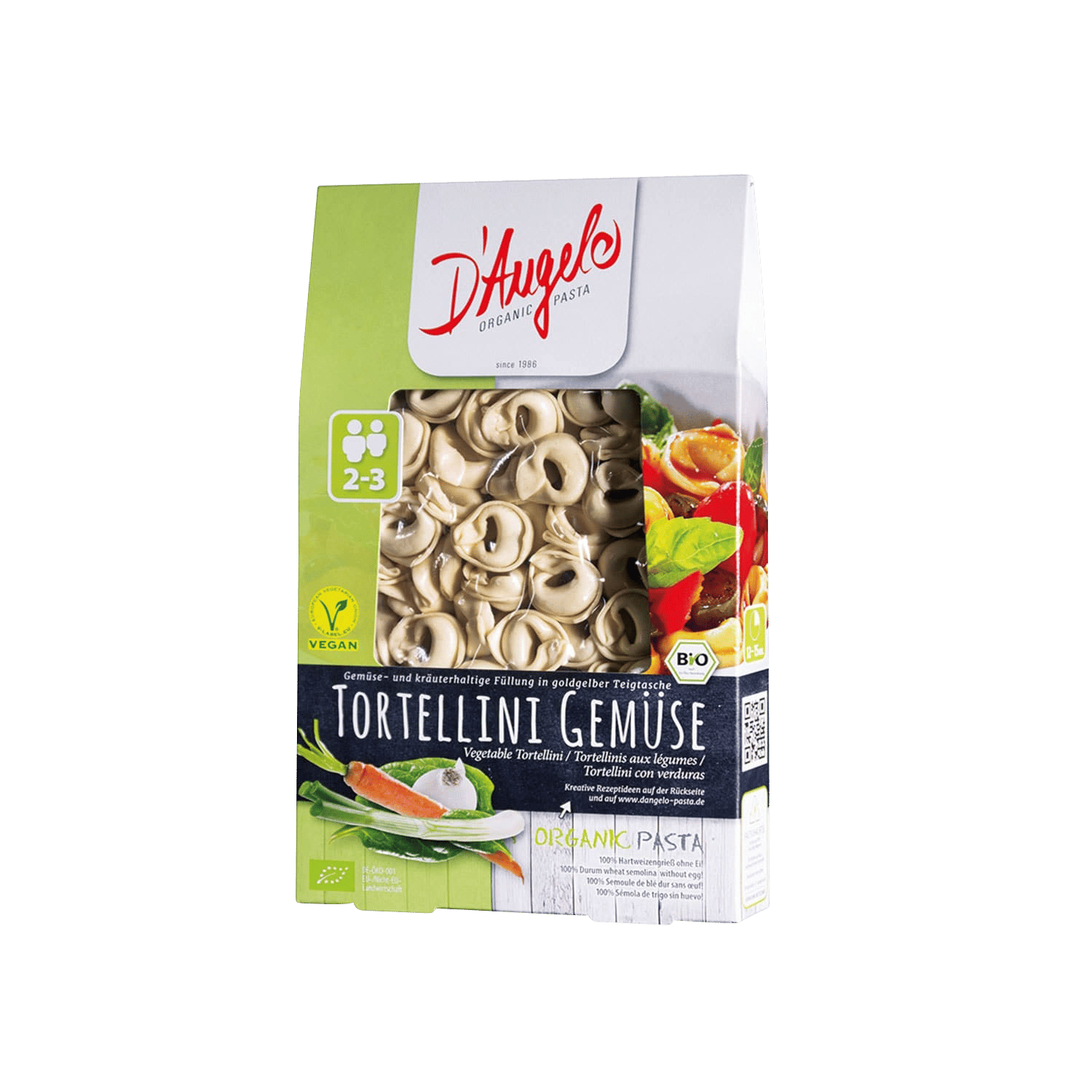 Tortellini With Vegetables, Organic, 250g