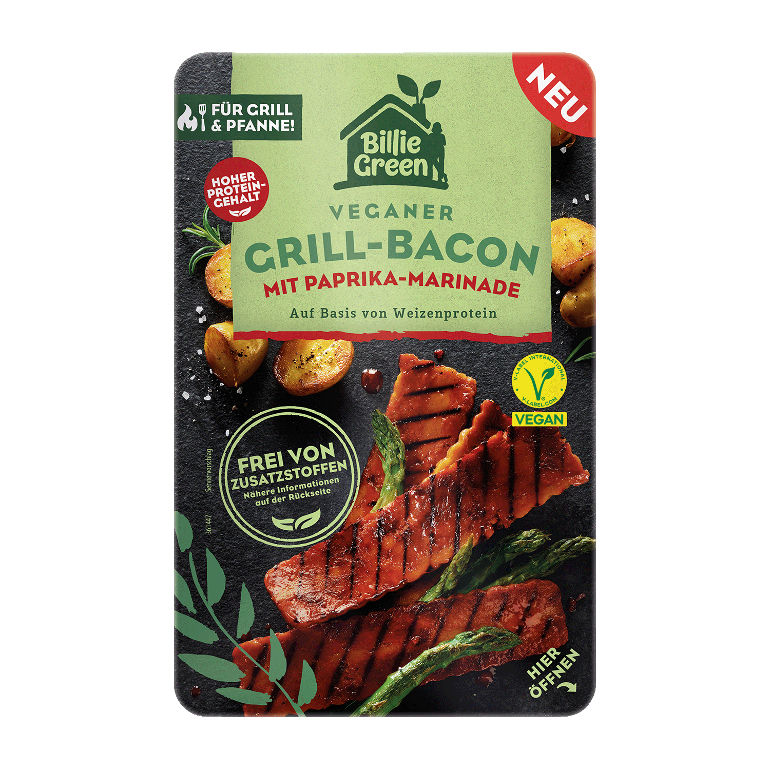 Vegan Grilled Bacon with Paprika Marinade, 180g