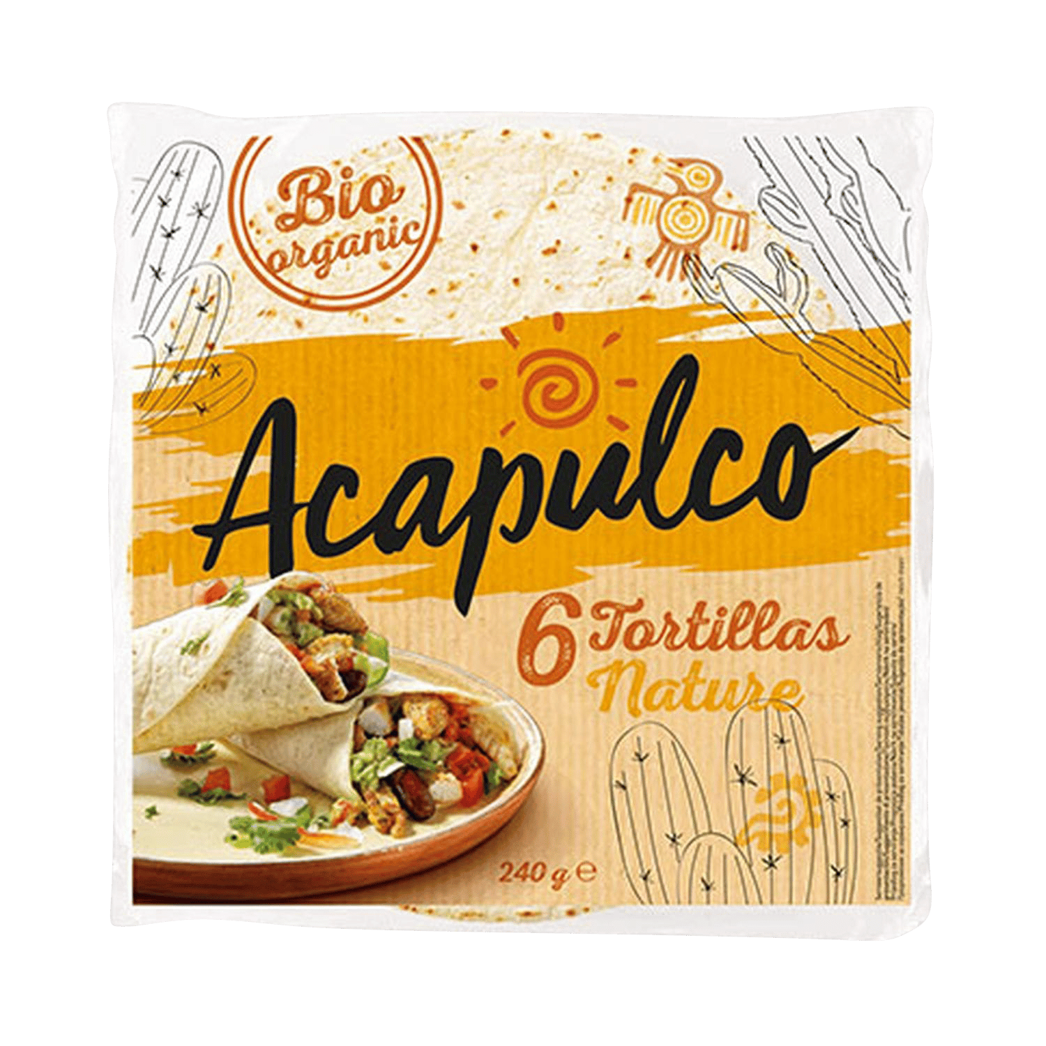 Tortillas Wraps (6 Wraps), Organic, 240g