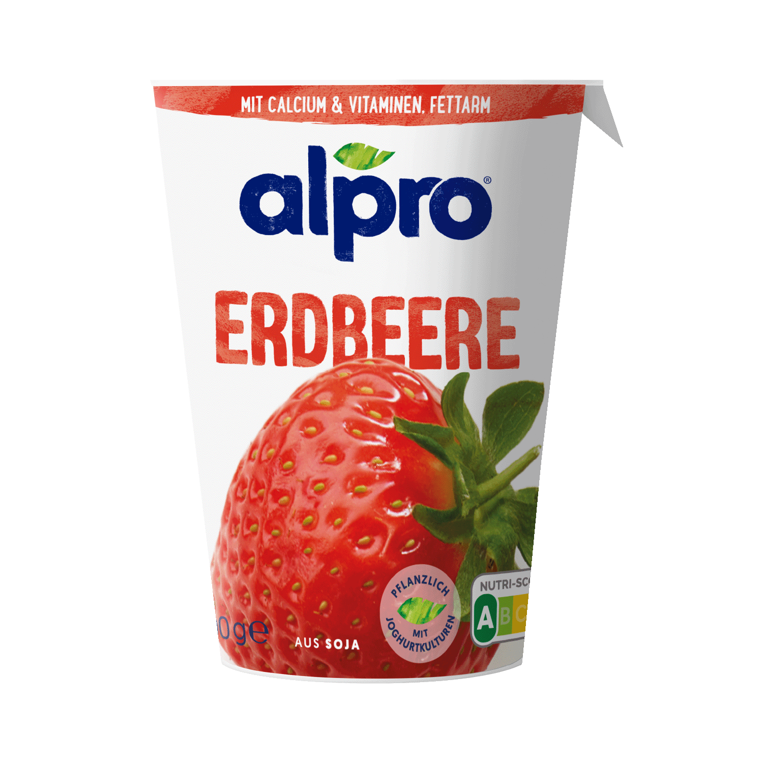 soy-based yogurt alternative strawberry, 400g