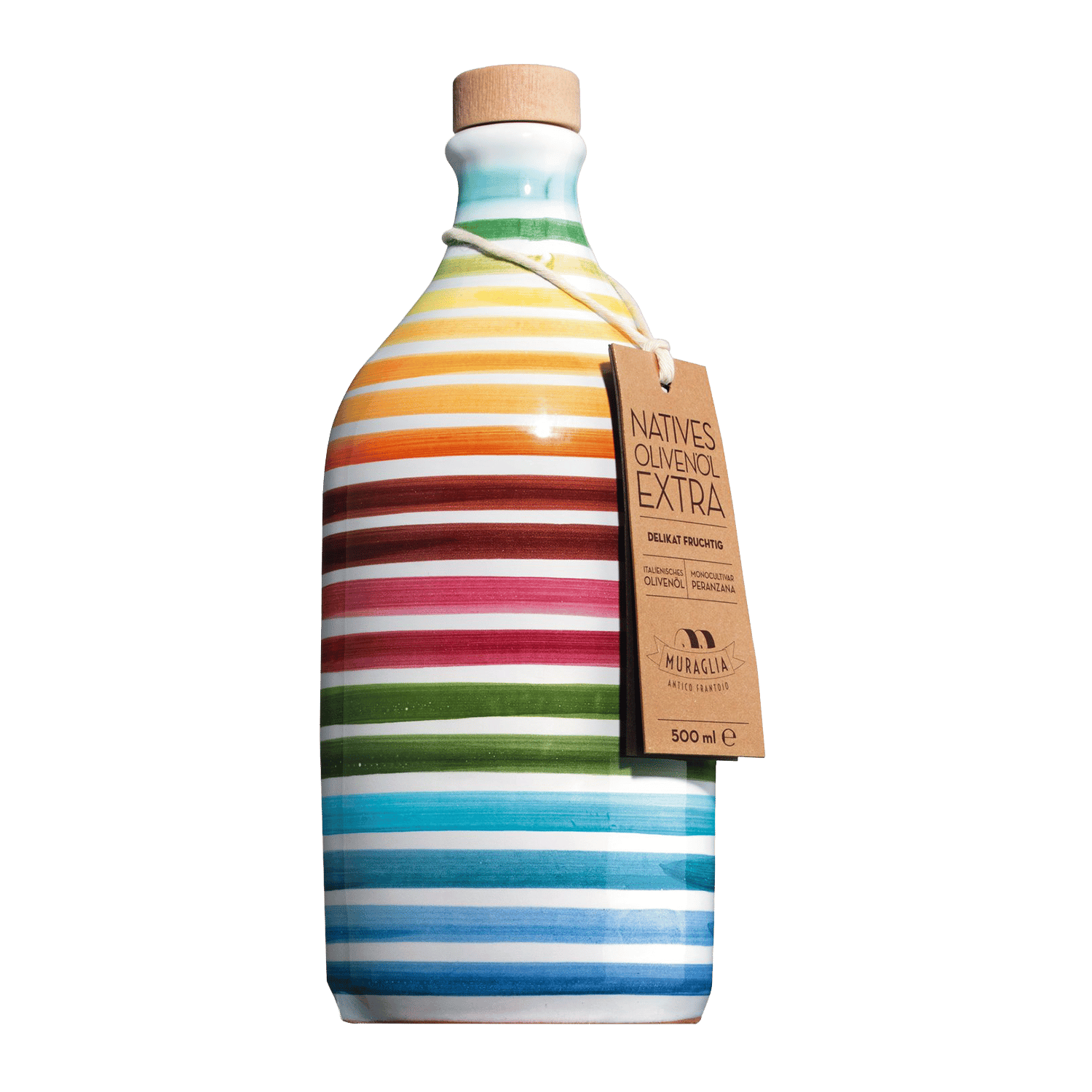 Native Olive Oil Extra In Clay Jug With Stripes, 500ml