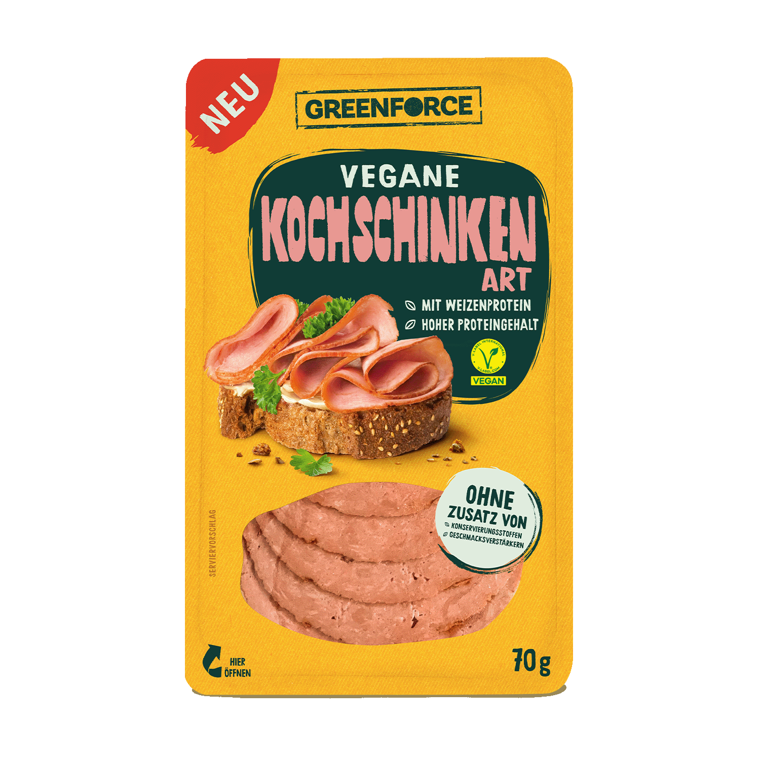 Vegan Cold Cuts Cooked Ham Style, 70g
