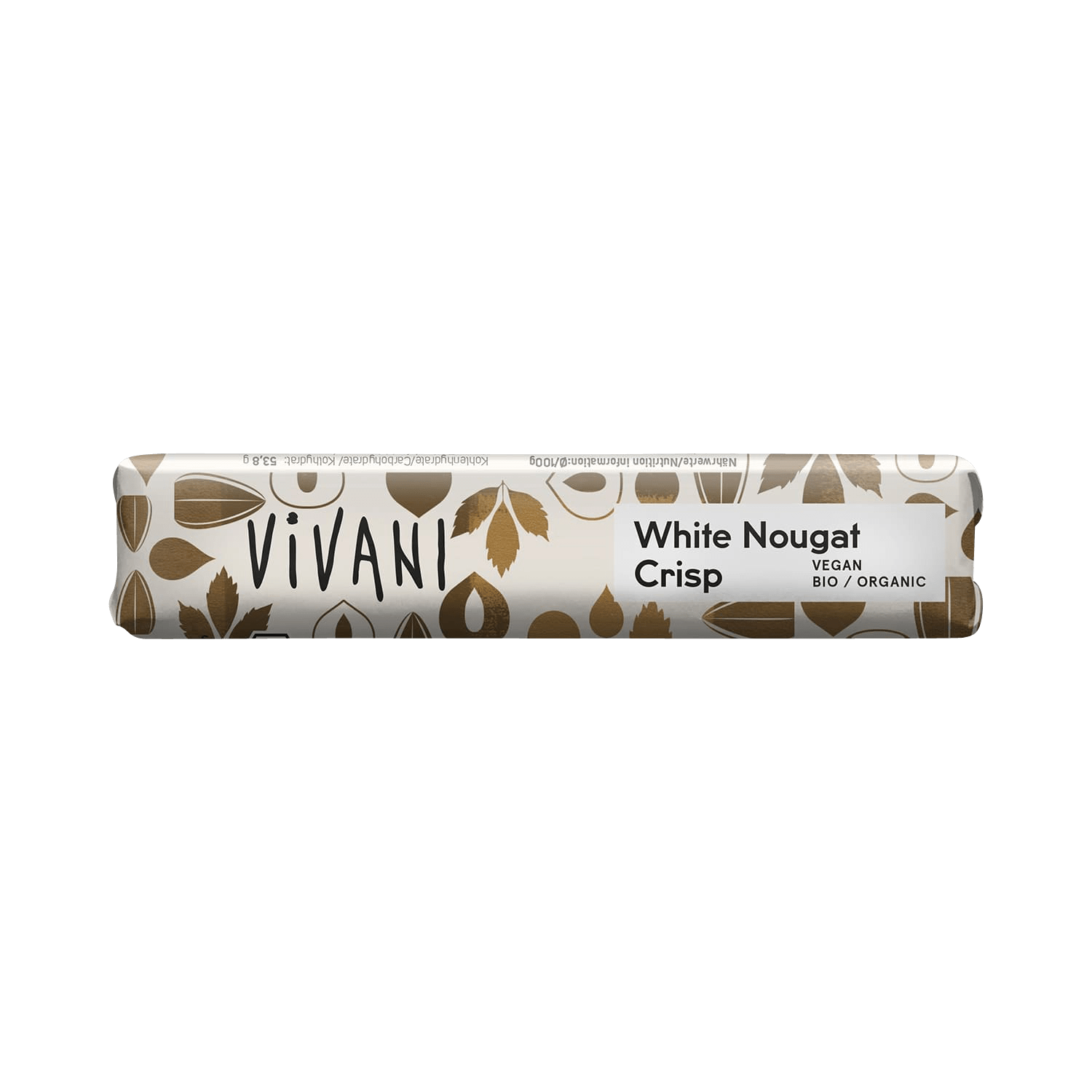 White Nougat Crisp Bar, Organic, 35g