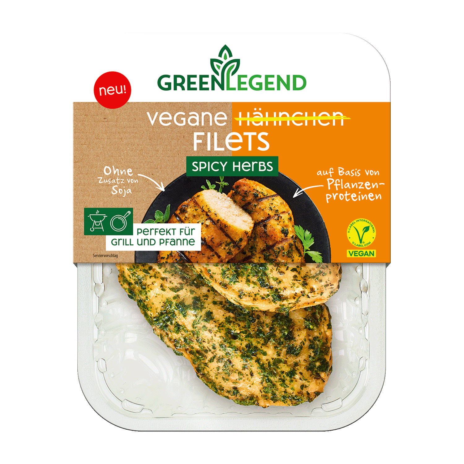 Vegan Chicken Fillets Spicy Herbs, 160g