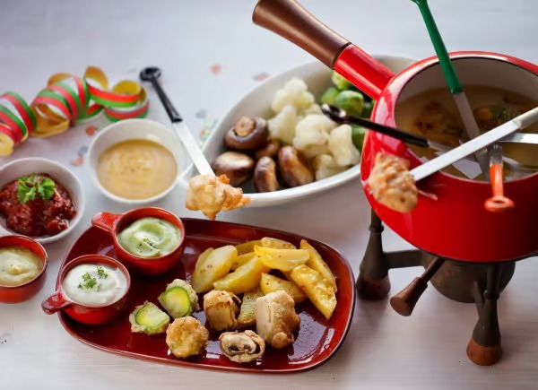 New Year’s Eve Fondue: Delicacies in Beer Batter