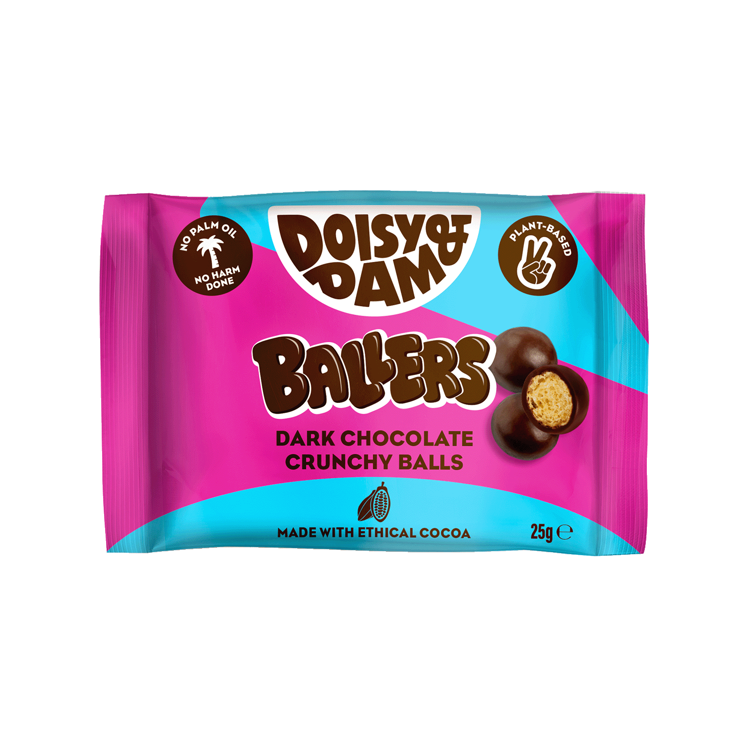 Ballers Crunchy Chocolate Balls, 25g