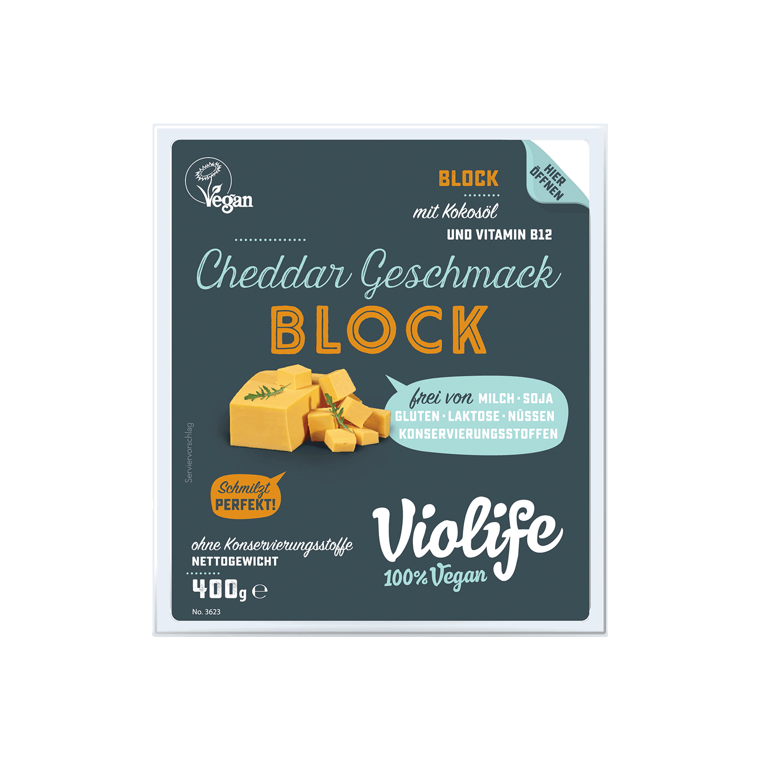 Block With Cheddar Flavour, 400g