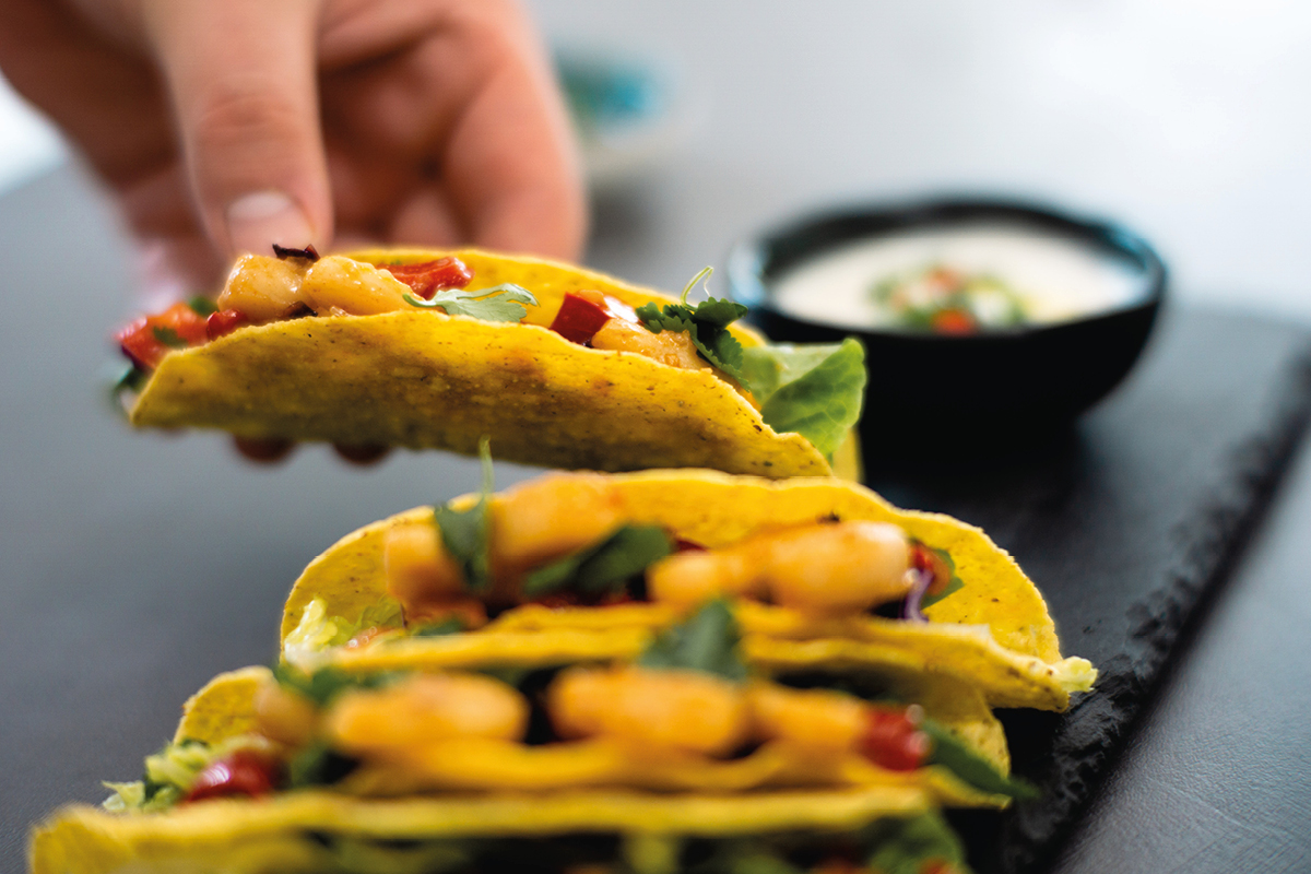 Vegane mexikanische Shrymps-Tacos