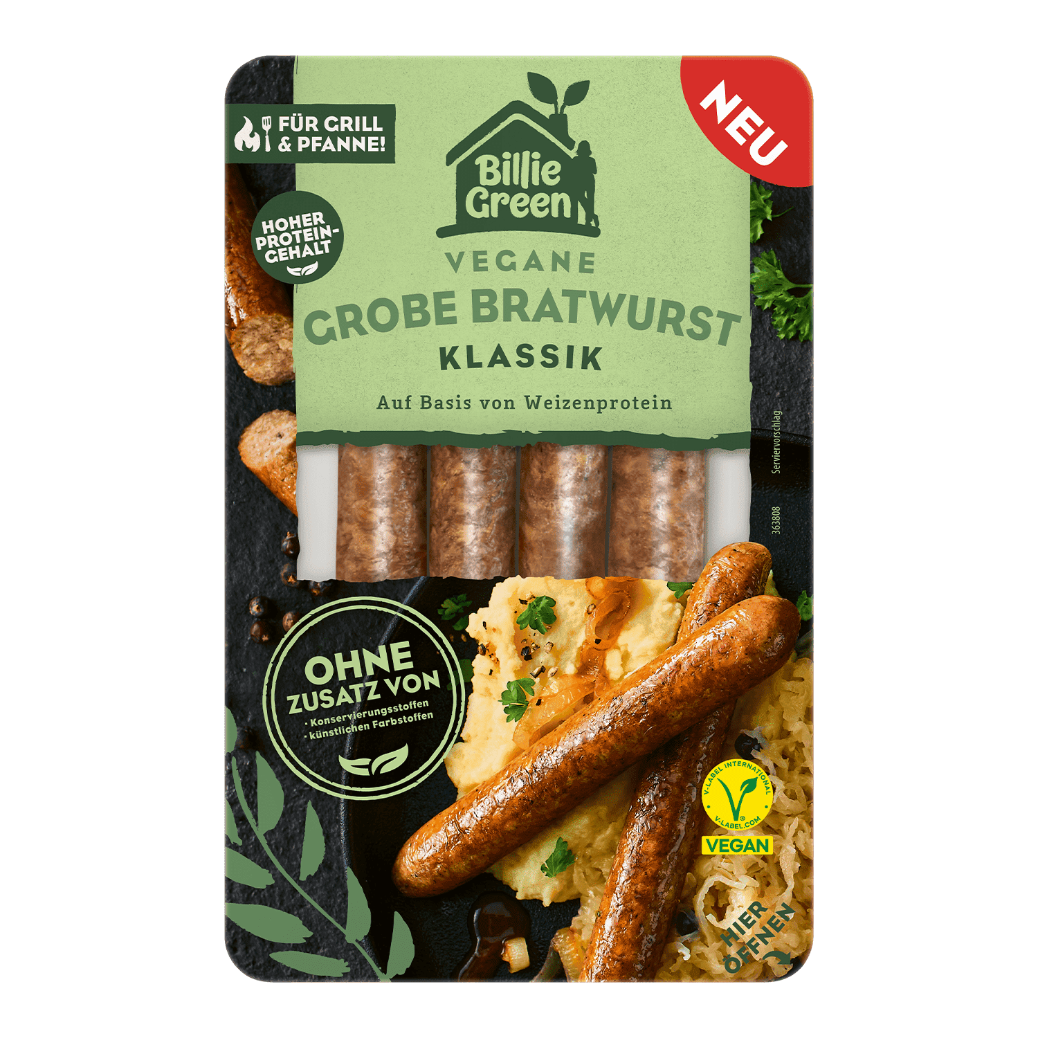 Vegane Grobe Bratwurst Klassik, 180g
