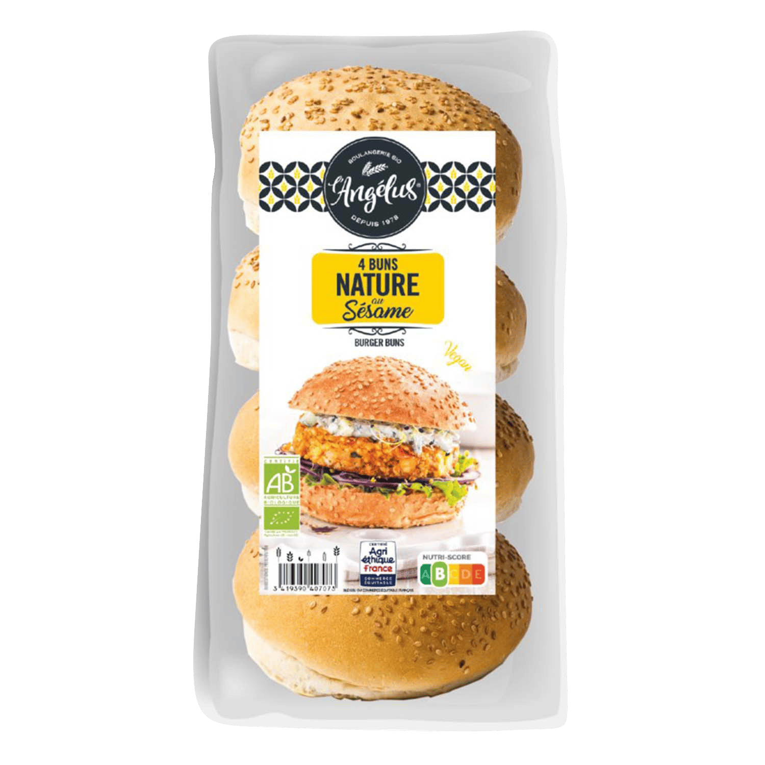 Hamburger Buns With Sesame, Organic, 200g