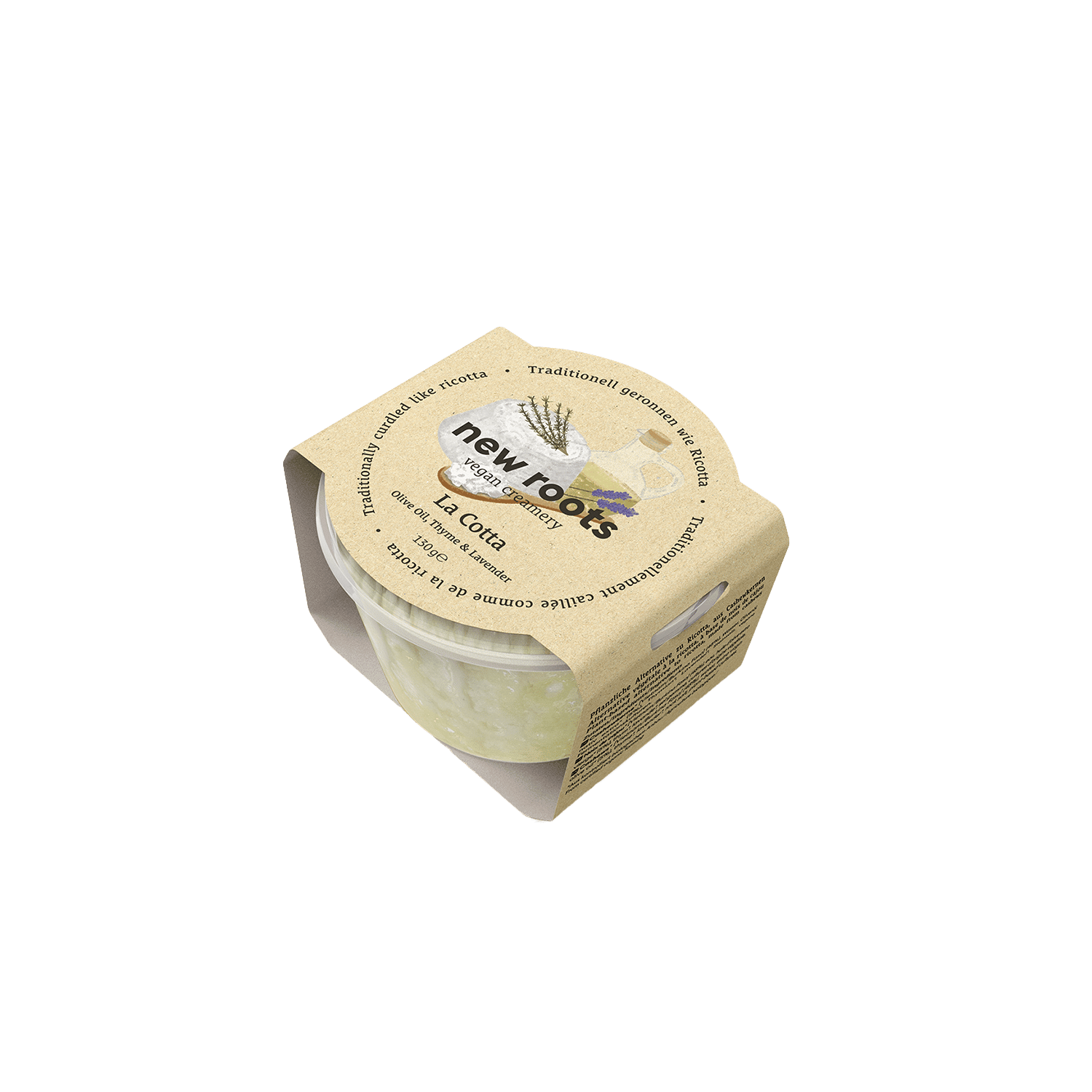 Vegan Creamery Olivenöl, Thymian & Lavendel Alternative zu Ricotta, BIO, 130g