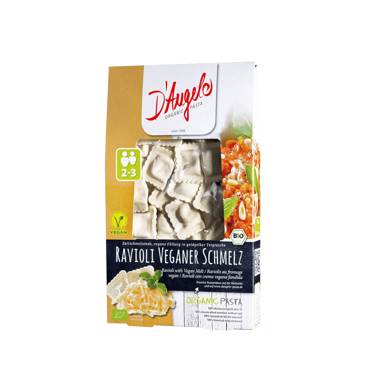 Ravioli With Vegan Melt Filling, Organic, 250g