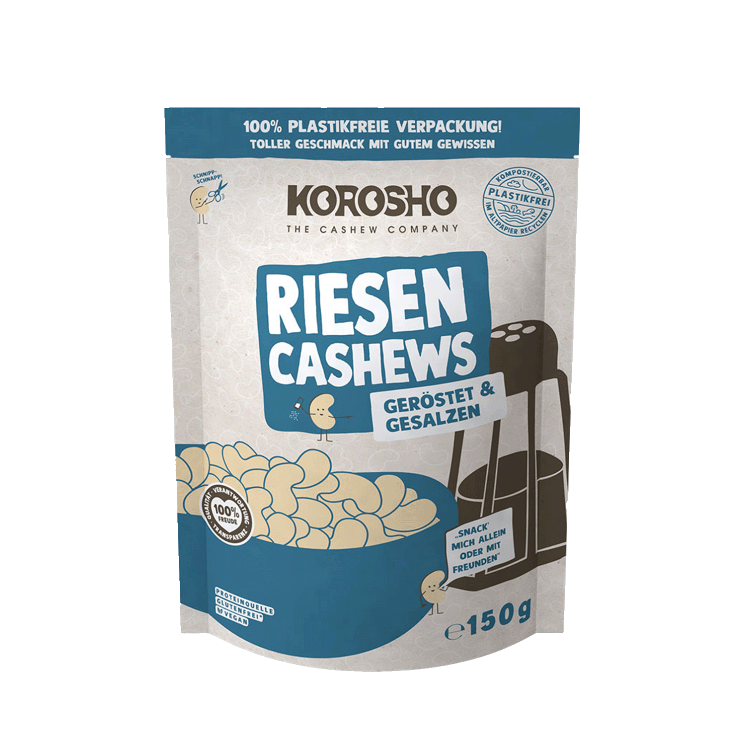 Riesen Cashews Geröstet & Gesalzen, 150g