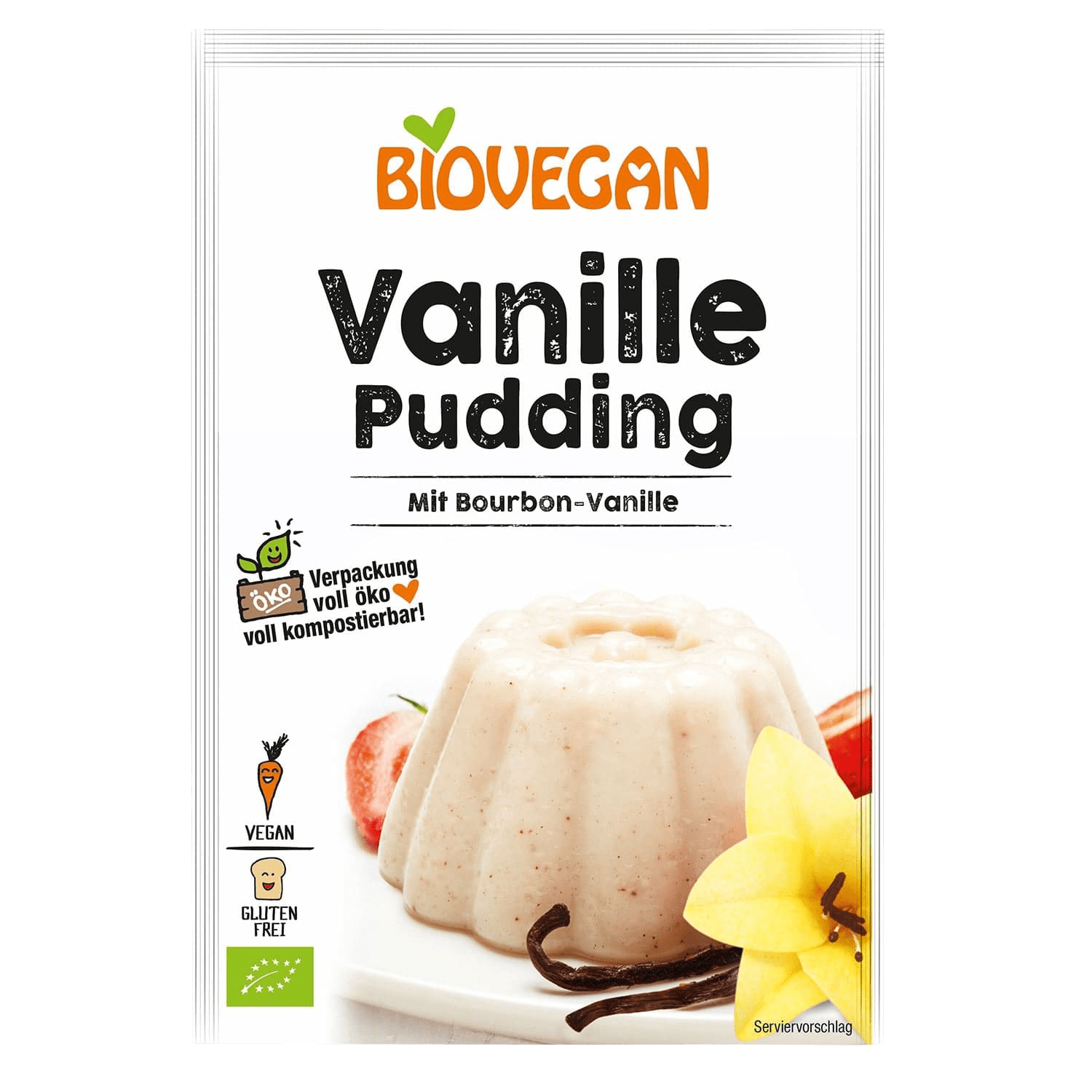Vanille Pudding mit Bourbon-Vanille, BIO, 33g