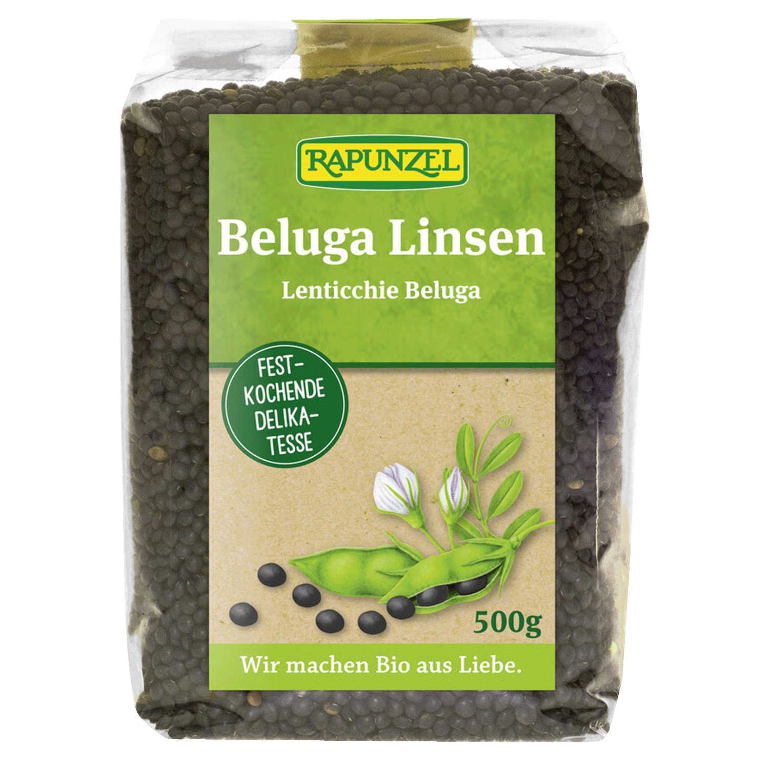 Beluga Lentils, Organic, 500g