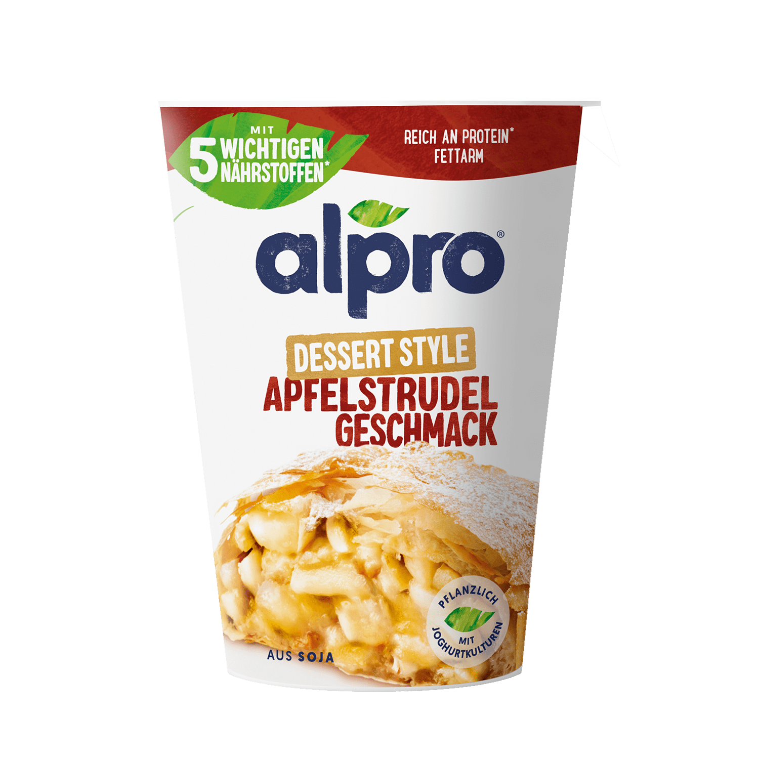 Yoghurt alternative apple strudel flavour, 400g