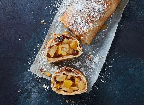 Apple and Apricot Strudel