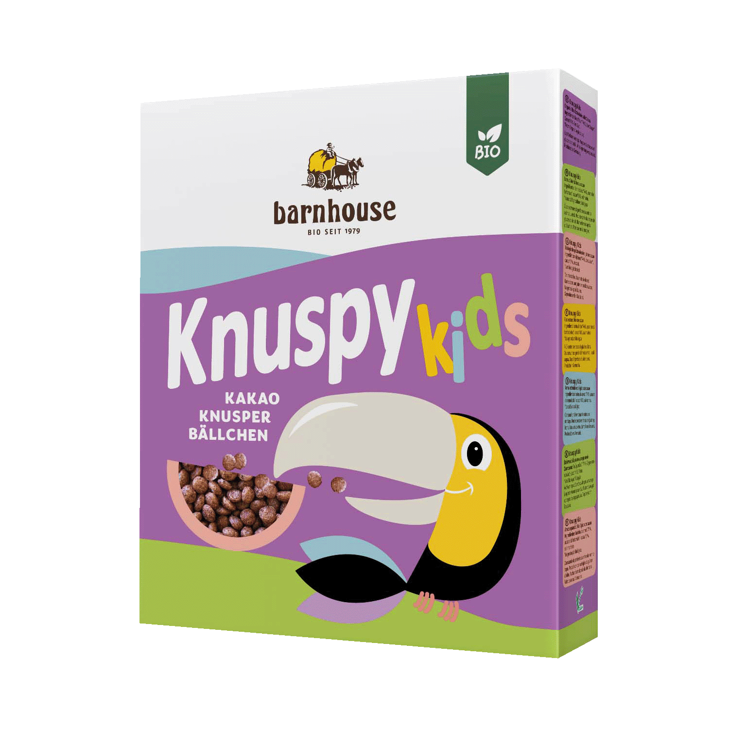 Knuspy Kids Crunchy Cocoa Balls, Organic, 250g