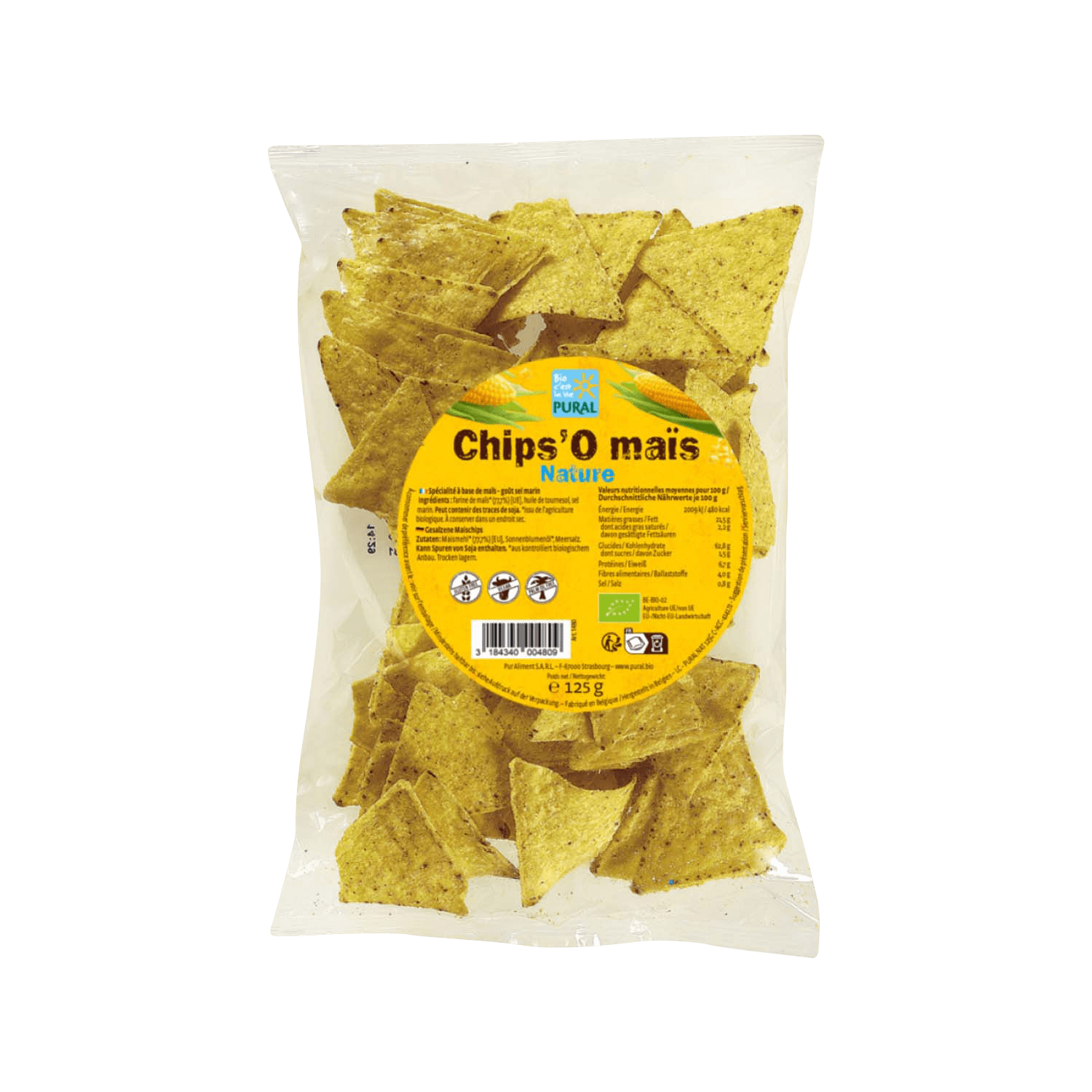 Maize Chips Natural, Organic, 125g