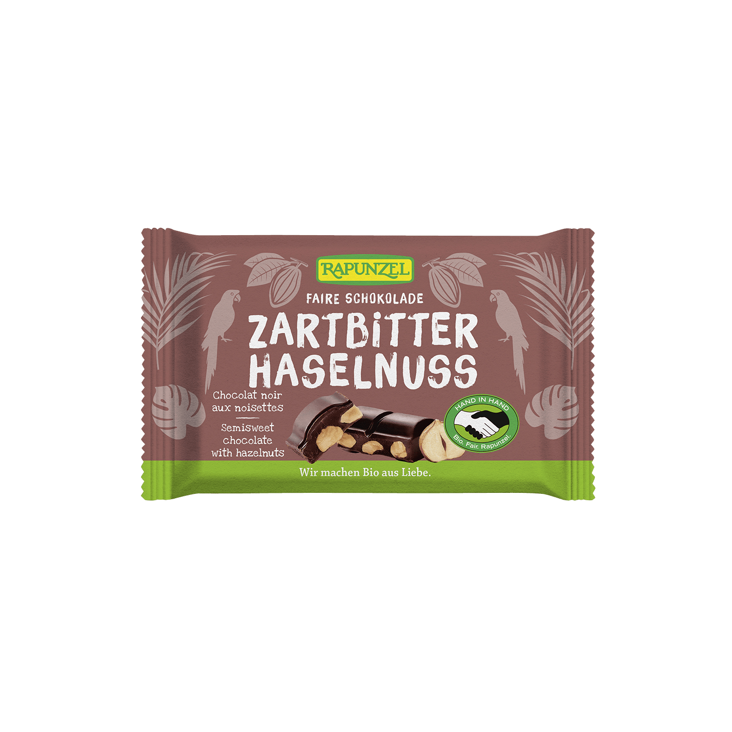 Dark Chocolate 60% Cocoa With Hazelnuts, Organic, 100g