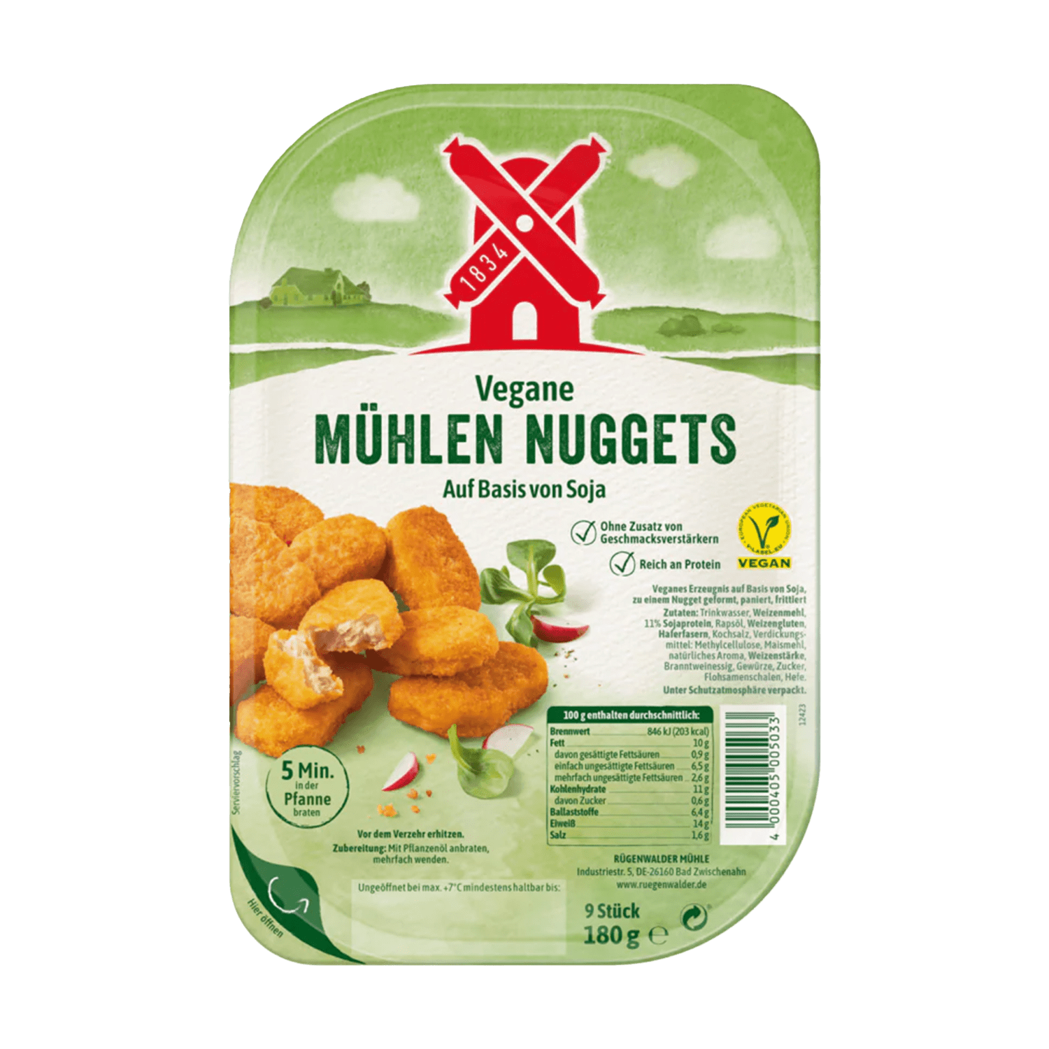 Vegane Mühlen Nuggets, 180g