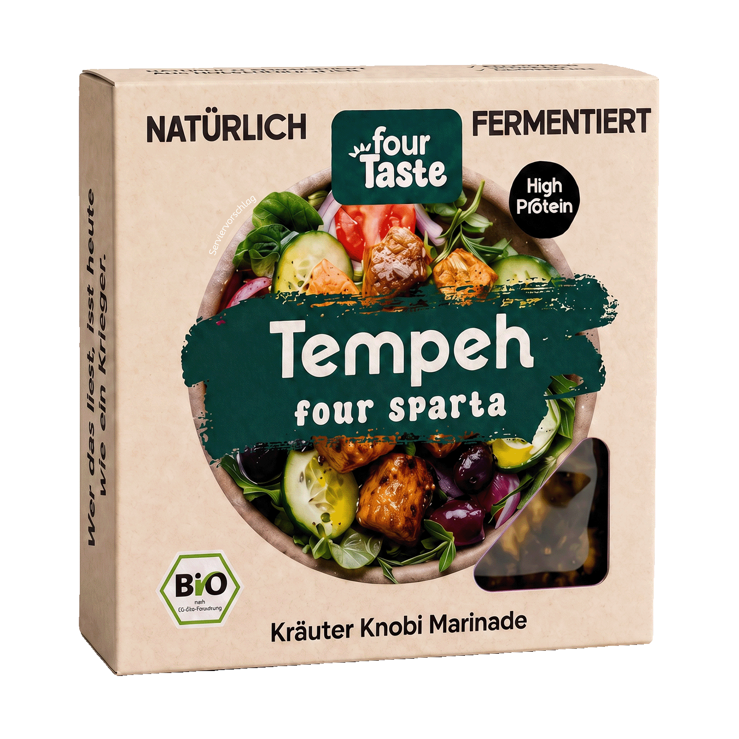 Tempeh Sparta, Kräuter-Knoblauch