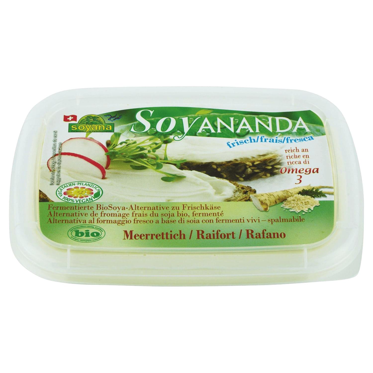 Soyananda Vegan Alternative To Cream Cheese Horseradish, Organic, 140g
