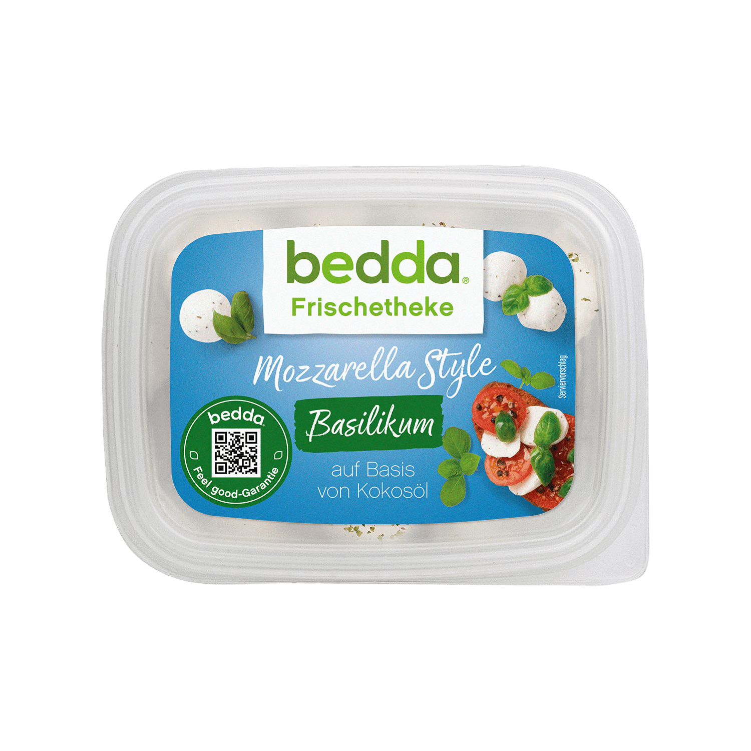Mozzarella Style Minis Basilikum, 125g