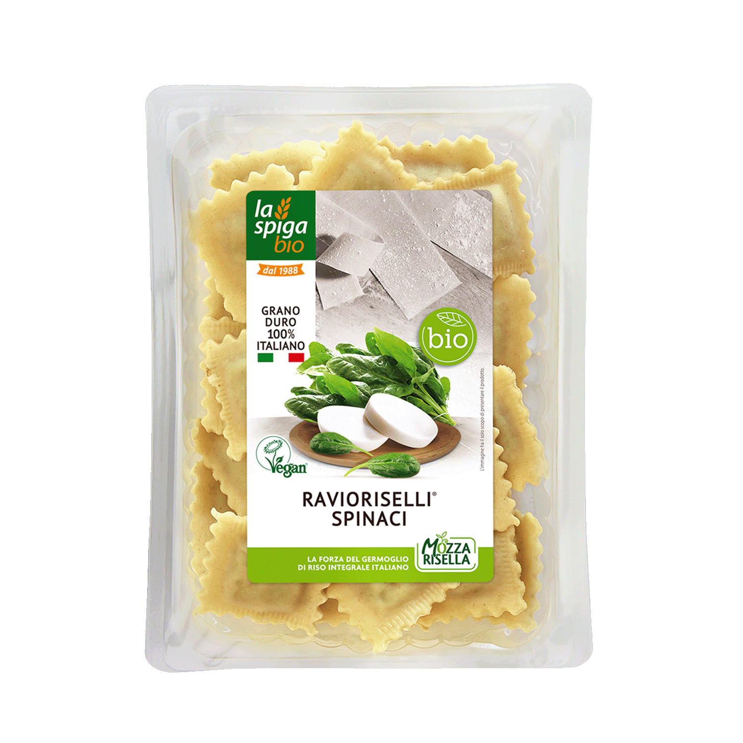 Ravioriselli Spinach, Organic, 250g
