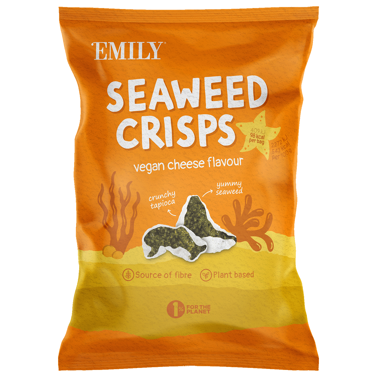 Seaweed Crisps Vegan Cheese Flavour, 18g