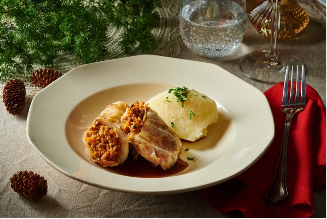 Kohlrouladen mit Kartoffelpüree