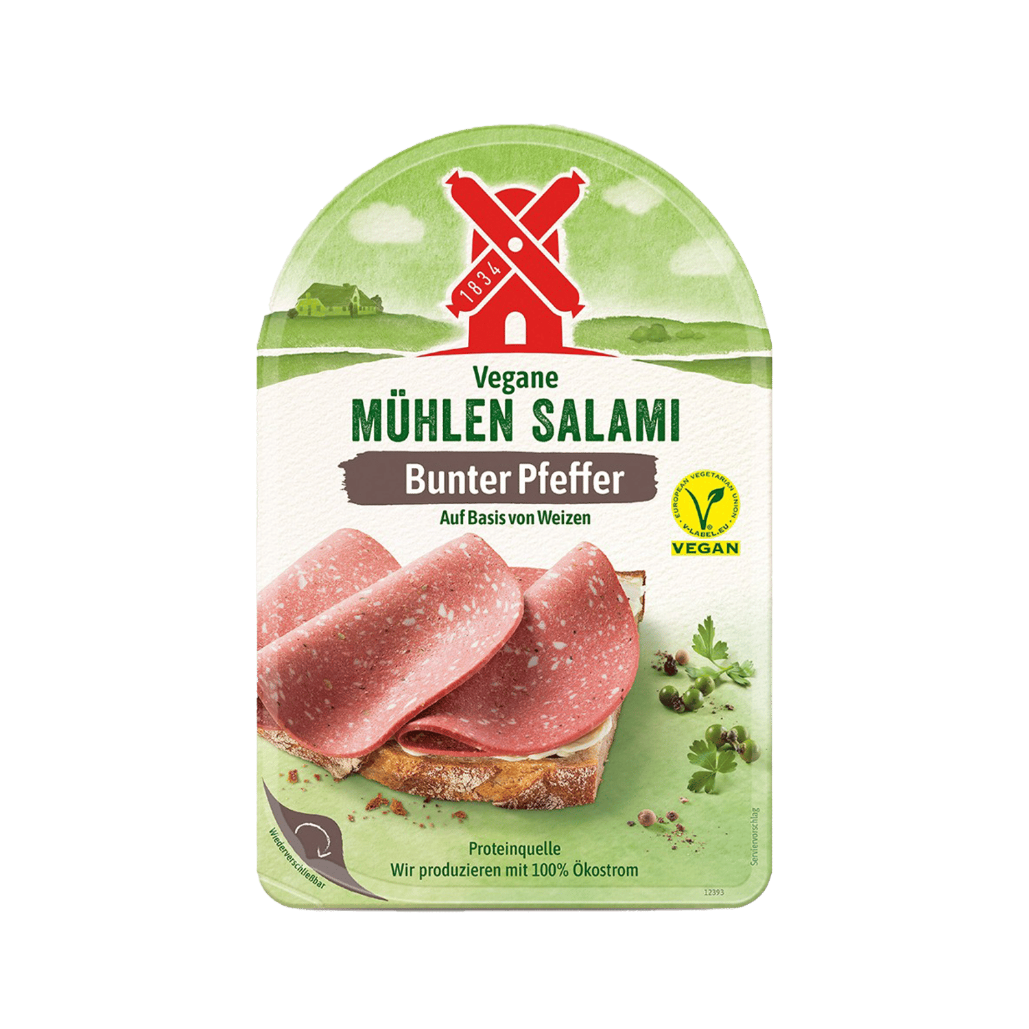Vegane Mühlen Salami Bunter Pfeffer, 80g