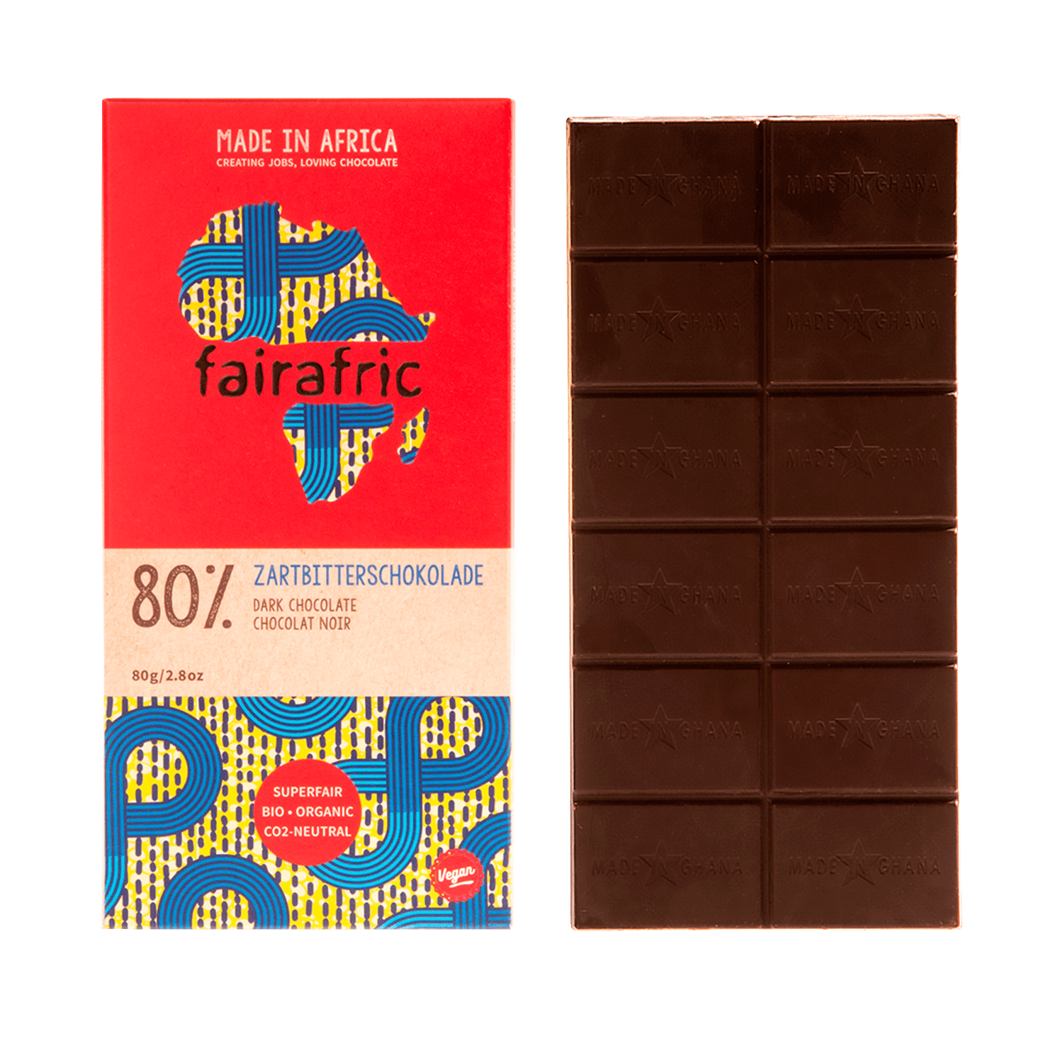 Dark Chocolate 80%, Organic, 80g