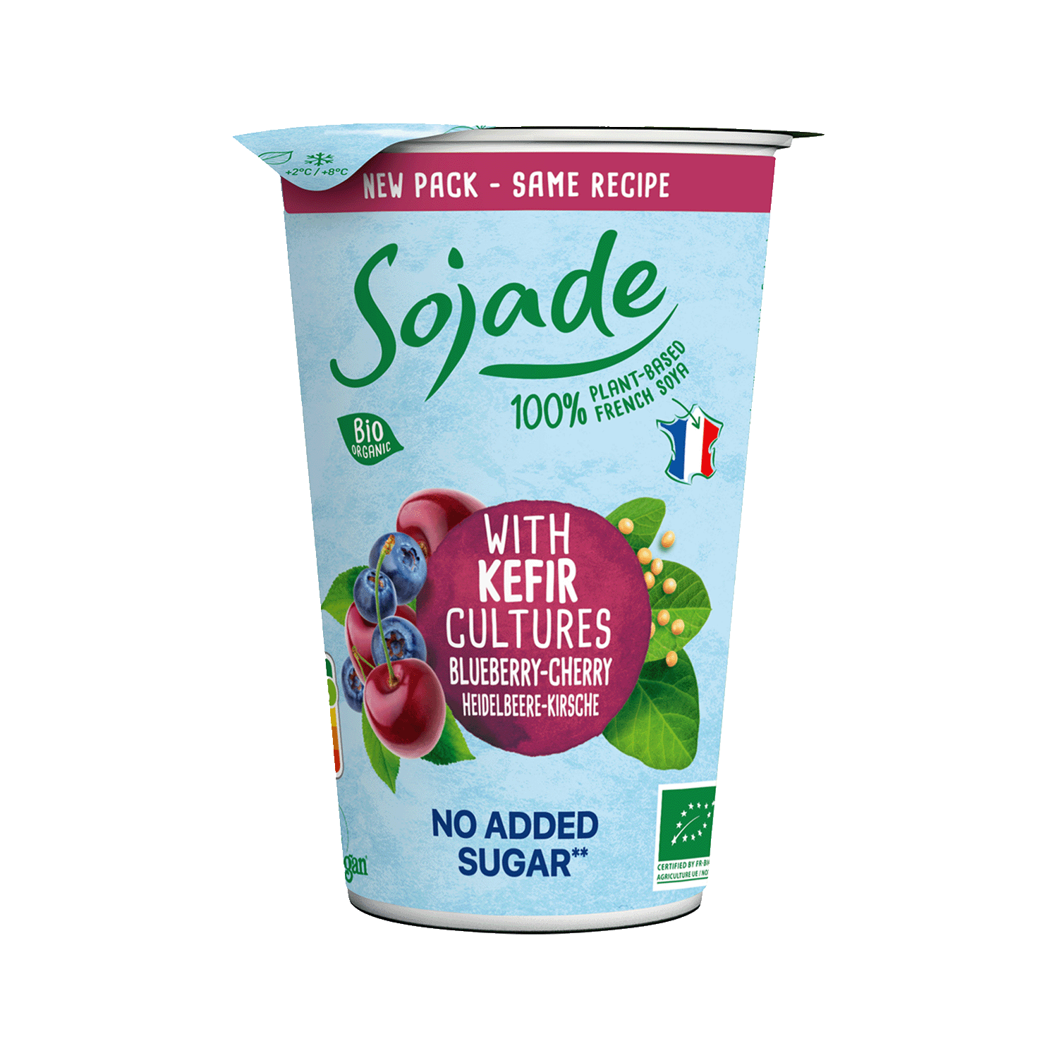 soya alternative to kefir Blueberry cherry, Organic, 250g