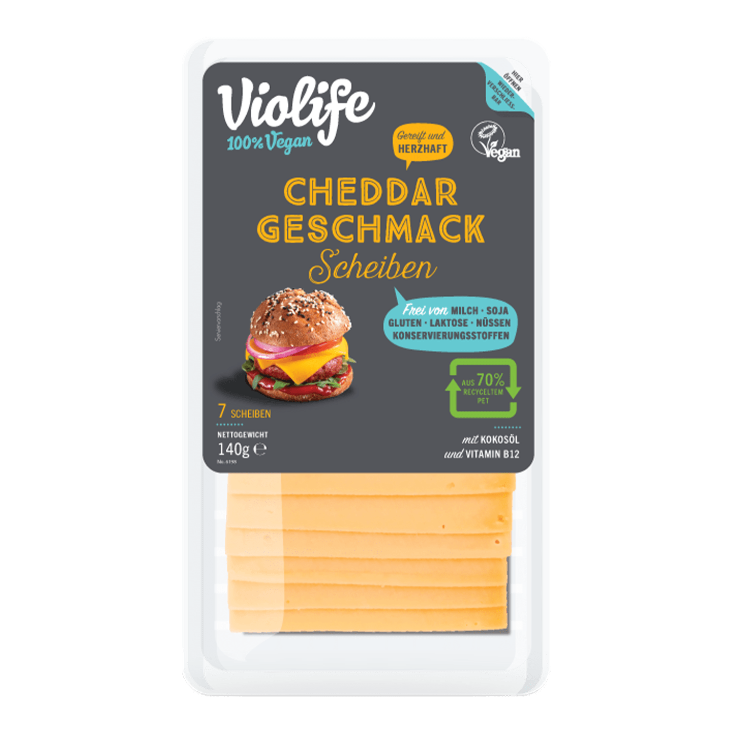 Slices With Cheddar Flavour, 140g