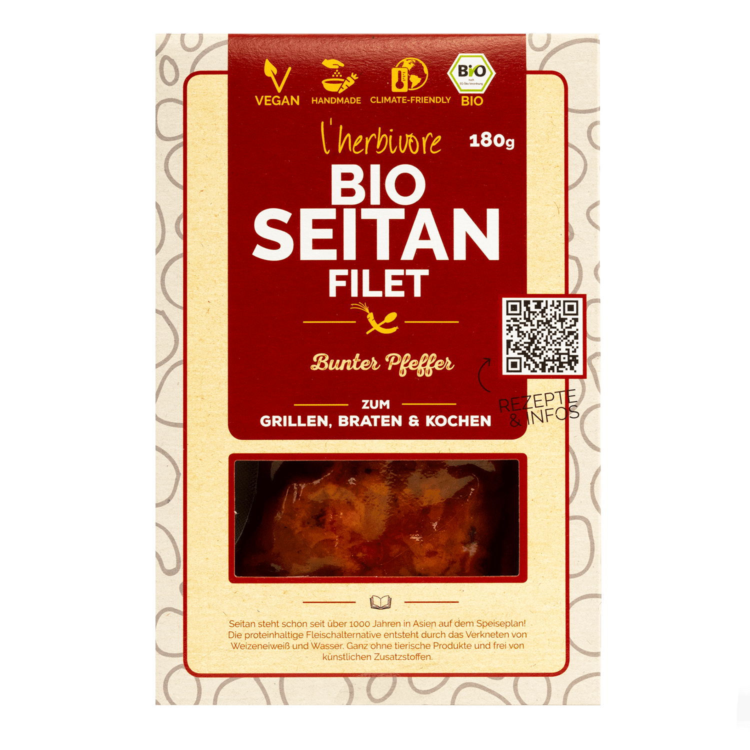 Seitan Filet Colourful Pepper, Organic, 180g
