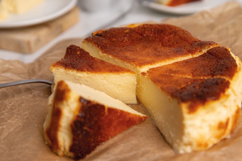 Vegan alternative to basque cheesecake